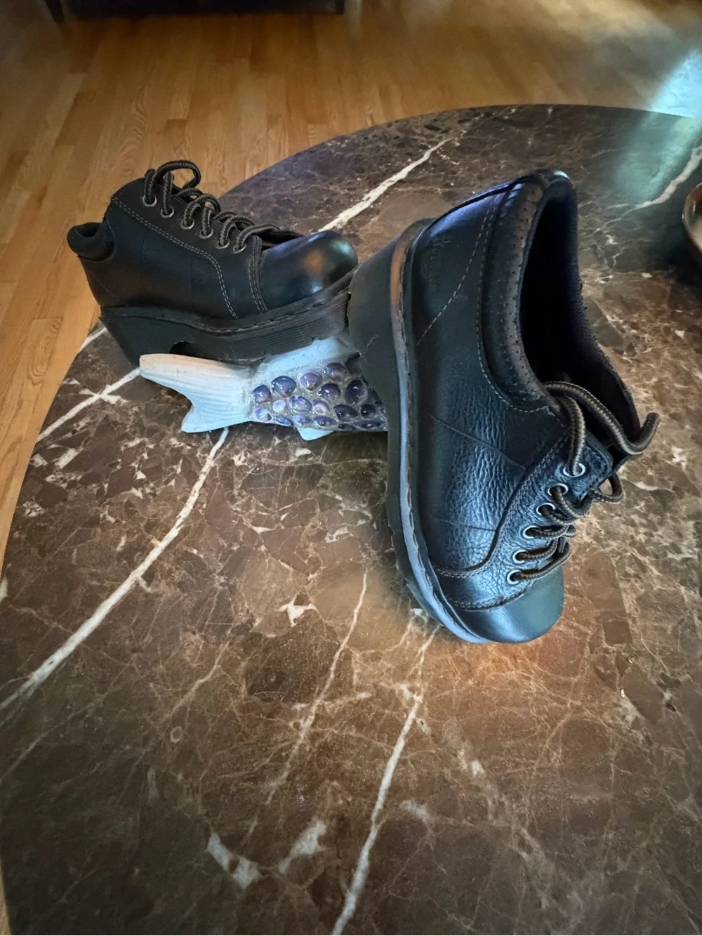 Dr. Martens Black Leather Lace-Up Oxfords